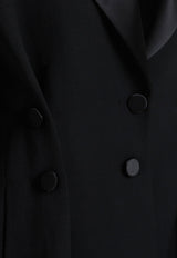 بليزر بدلة من الصوف المضلع