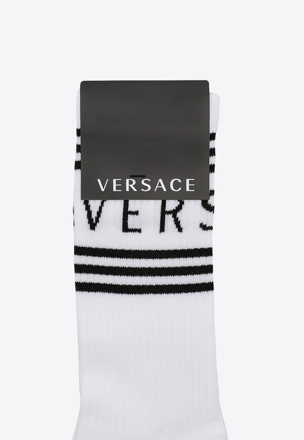 Versace Sports Logo Socks White 10088351A06357/M_VERSA-2W020
