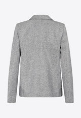 Single-Breasted Blazer in Wool Blend