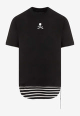 تي شيرت بشعار مطبوع بطبقات