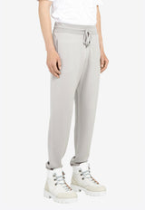 Salvatore Ferragamo Knitted Wool Sweatpants Grey 120689 P 750358 RHINO GREY