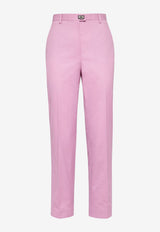 Salvatore Ferragamo Cropped Tailored Pants Pink 13F381 P 751348 PINK