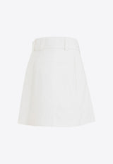 شورت واسع من الأسفل بحزام بمشبك