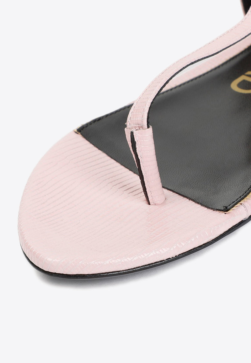 Padlock Calf Leather Flat Sandals