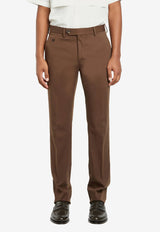 Salvatore Ferragamo Straight-Leg Gancini Chino Pants Brown 142974 P 754927 MUSCHIO