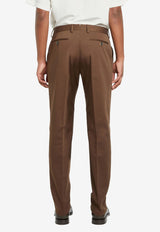 Salvatore Ferragamo Straight-Leg Gancini Chino Pants Brown 142974 P 754927 MUSCHIO