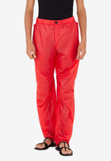 Salvatore Ferragamo Drawstring Straight-Leg Pants Red 143446 P 761951 RED