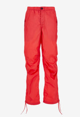 Salvatore Ferragamo Drawstring Straight-Leg Pants Red 143446 P 761951 RED