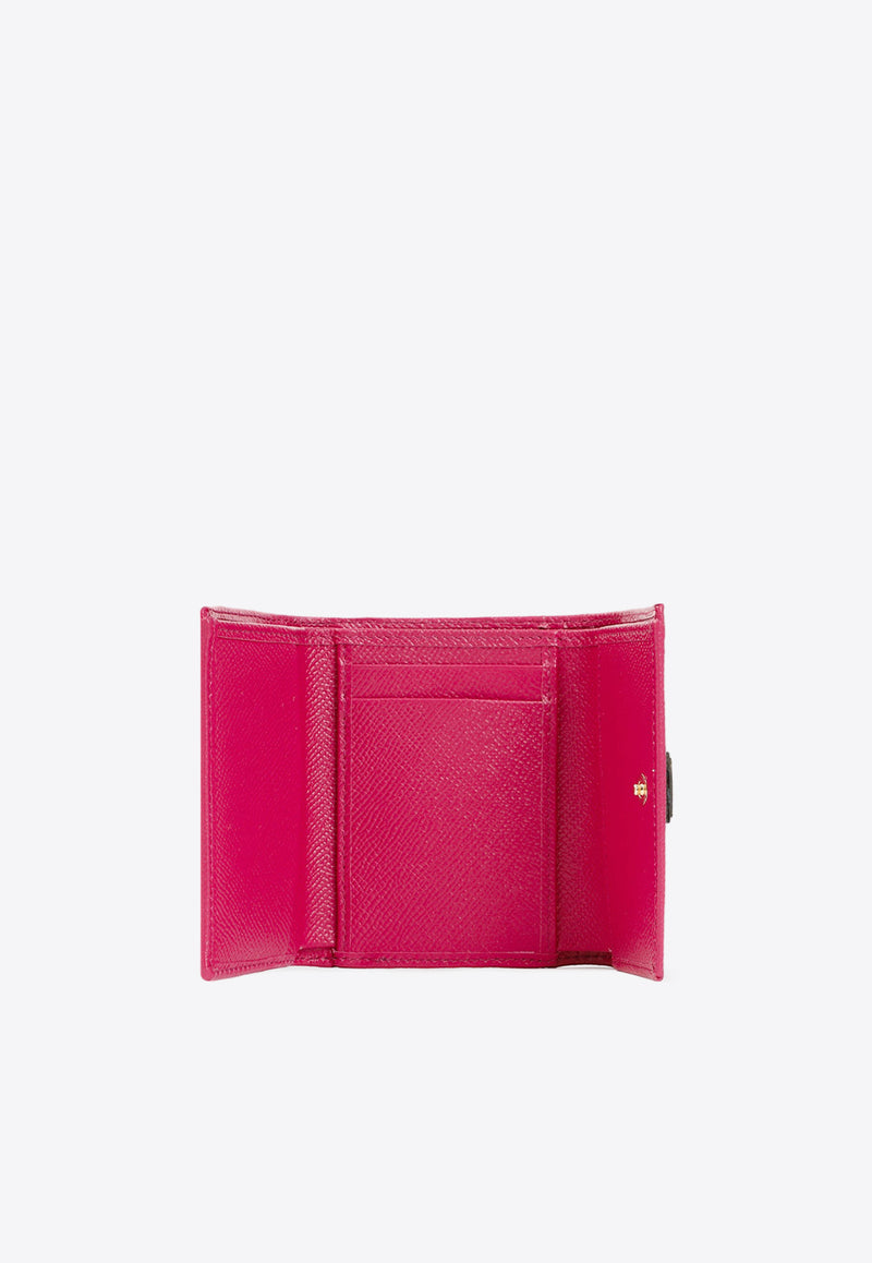 Logo-Plate French Flap Wallet