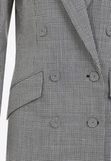 بليزر من الصوف بصف أزرار مزدوج