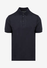 Giorgio Armani Ribbed Knit Short Sleeved Polo T shirt 42253280739509 3GSF53.SJAQZ UBRY ROYAL BLUE