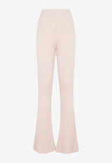 بنطال مضلع محبوك واسع من الأسفل