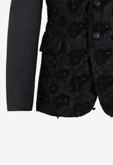 Single-Breasted Embroidered Blazer