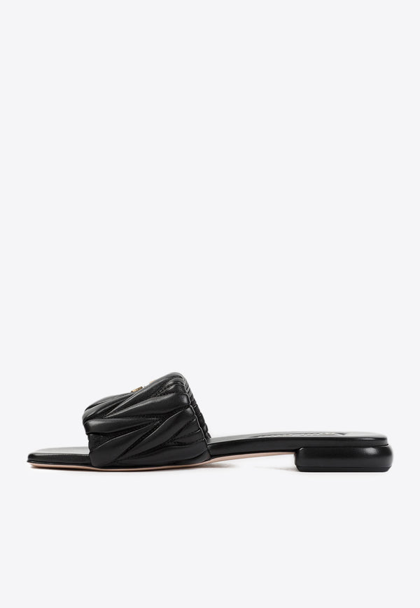 Logo Slides in Nappa Leather