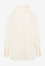 Long-Sleeved Silk Blouse