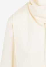 Long-Sleeved Silk Blouse