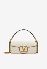 Valentino VLogo Locò Shoulder Bag in Calf Leather Ivory 2W2B0K30ZXL I16
