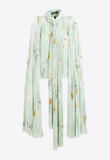 بلوزة بليسيه بنقشة زهور