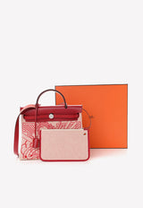 Pegase Pop Herbag Zip Retourne 31 PM in Rouge Piment Vache Hunter and Toile