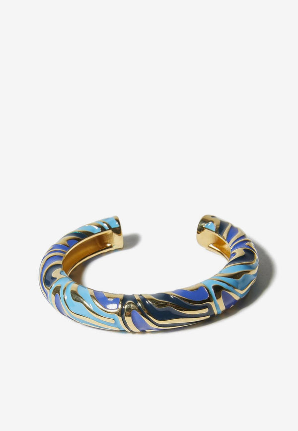 Emilio Pucci Marmo Logo-Engraved Bracelet 3EAB33 3E922 A16 Blue