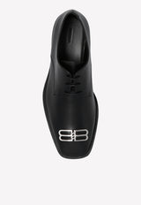 Balenciaga BB Icon Calf Leather Derby Shoes Black 712642 WA8E1-1081