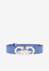 Salvatore Ferragamo Gancini Leather Bracelet Sky Blue 770294 BR OTTAG 755873 BLEACHED DENIM/PLD