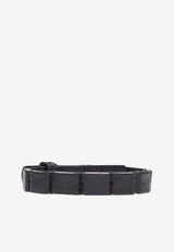 Salvatore Ferragamo Calf Leather Bracelet Black 770301 BR CART 755910 BLACK