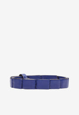 Salvatore Ferragamo Calf Leather Bracelet Blue 770301 BR CART 755912 GOLFO BLUE