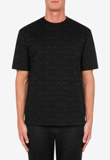 Moschino Crochet Lettering T-shirt Black A0702 2645 0555