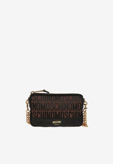 Moschino All-Over Logo Camera Bag Brown A7410 8268 1103