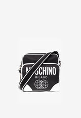 Moschino Smiley Print Messenger Bag Monochrome A7437 8208 1555