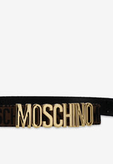 Moschino Logo Lettering Belt A8001 8268 1103 Brown