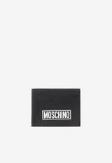 Moschino Logo Bi-Fold Leather Wallet A8121 8001 1555 Black