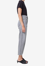 90S Mid-Rise Cropped Jeans Agolde Gray
