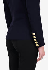 Double-Breasted Wool Blend Blazer