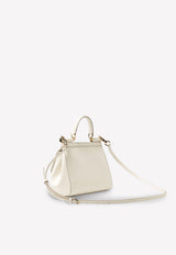Dolce & Gabbana Small Sicily Top Handle Bag in Dauphine Leather White BB6003 A1001 80001