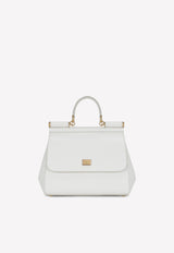 Dolce & Gabbana Medium Sicily Iguana-Print Top Handle Bag White BB6002 A1095 80002