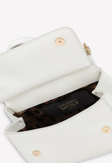 Dolce & Gabbana Small Sicily Top Handle Bag in Dauphine Leather White BB6003 A1095 80002