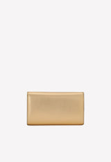 Dolce & Gabbana DG Logo Shoulder Bag in Metallic Leather BB7082 A1016 87080 Gold