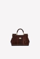 Dolce & Gabbana Small Sicily Crystal Embellished Bag Brown BB7116 A8N23 87215