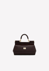 Dolce & Gabbana Small Sicily Top Handle Bag in Calf Leather Bordeaux BB7116 B5954 80308