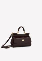 Dolce & Gabbana Small Sicily Top Handle Bag in Calf Leather Bordeaux BB7116 B5954 80308