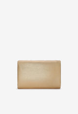 Dolce & Gabbana Medium Devotion Clutch in Metallic Calf Leather BB7349 AY812 8H945 Gold