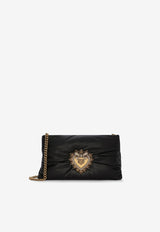 Dolce & Gabbana Small Devotion Shoulder Bag in Calf Leather BB7378 AK274 80999 Black