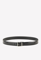 Dolce & Gabbana Square-Buckle Leather Belt Black BC4703 AD558 80999