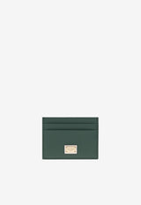 Dolce & Gabbana Calfskin Cardholder with DG Logo Green BI0330 A1001 87399