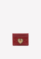 Dolce & Gabbana Devotion Cardholder in Quilted Nappa Leather BI0330 AV967 87124 Red