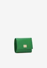 Dolce & Gabbana Logo Wallet in Dauphine Calf Leather BI0770 A1001 87192 Green