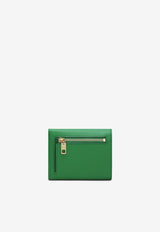 Dolce & Gabbana Logo Wallet in Dauphine Calf Leather BI0770 A1001 87192 Green