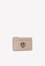 Dolce & Gabbana Medium Devotion Cardholder in Quilted Nappa Leather BI1261 AV967 80412 Pink